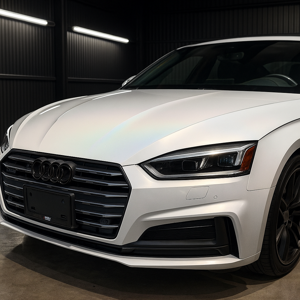 Audi In Satin flip Ghost White