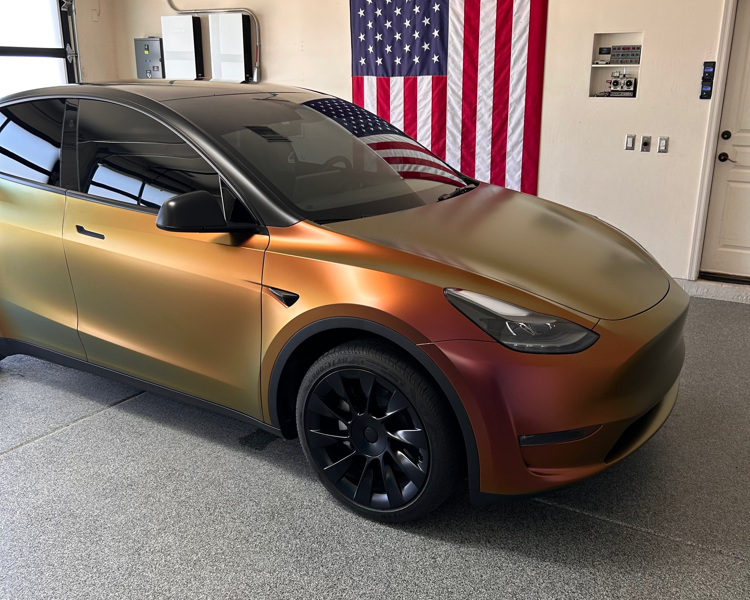 Model Y in satin rising Sun